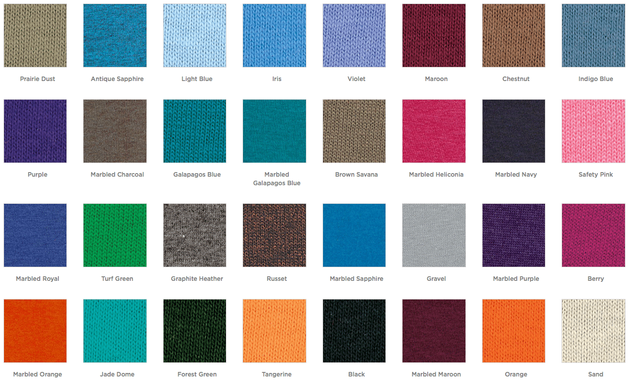 Gildan t-shirt color chart - page 2