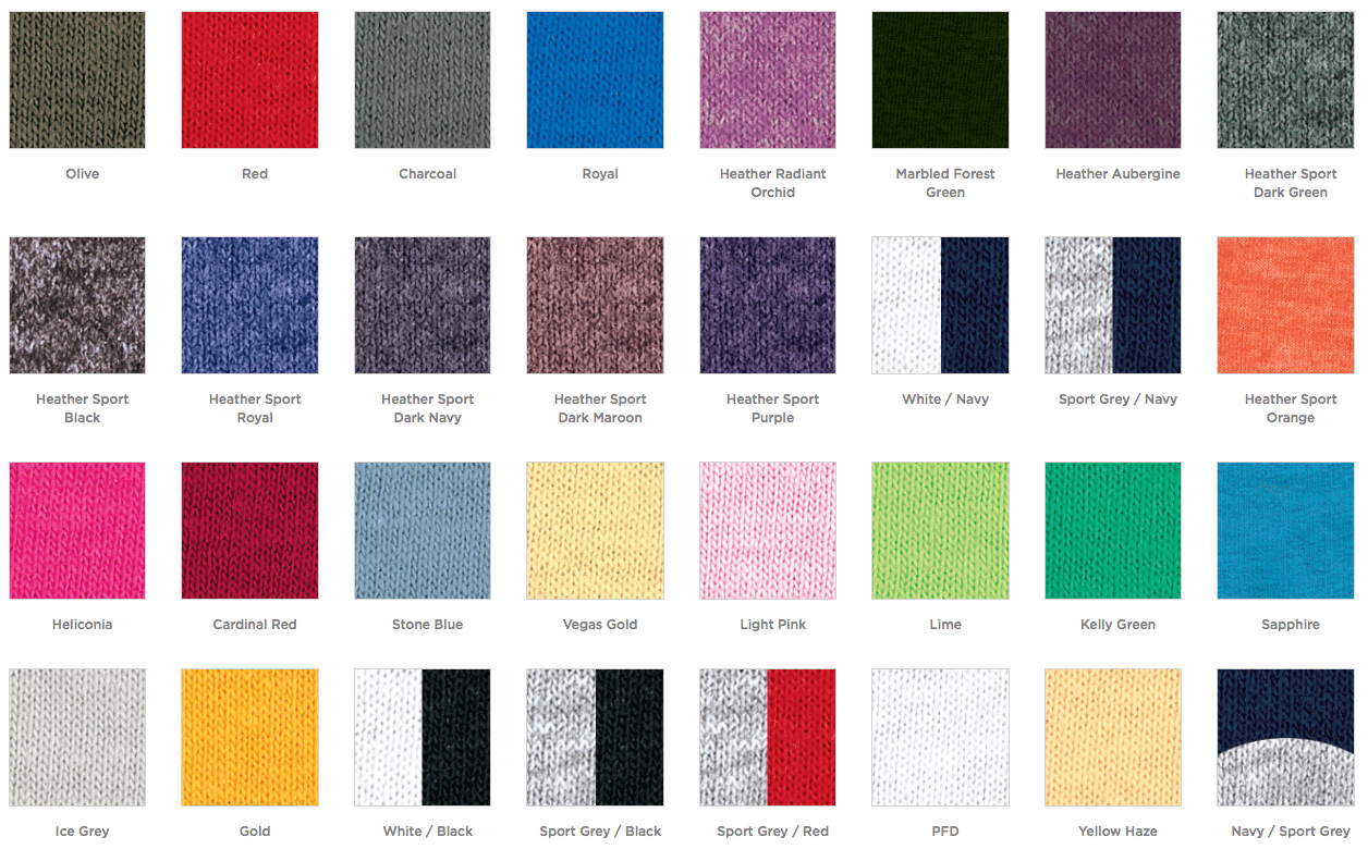 Gildan t-shirt color chart - page 3