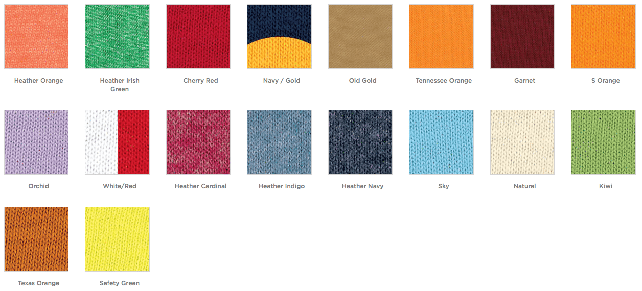 Gildan t-shirt color chart - page 6